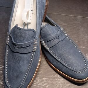 Sperry Men's 10M Gold Cup Blue Suede Leather Loafers. NEW...COOL DUDE!!